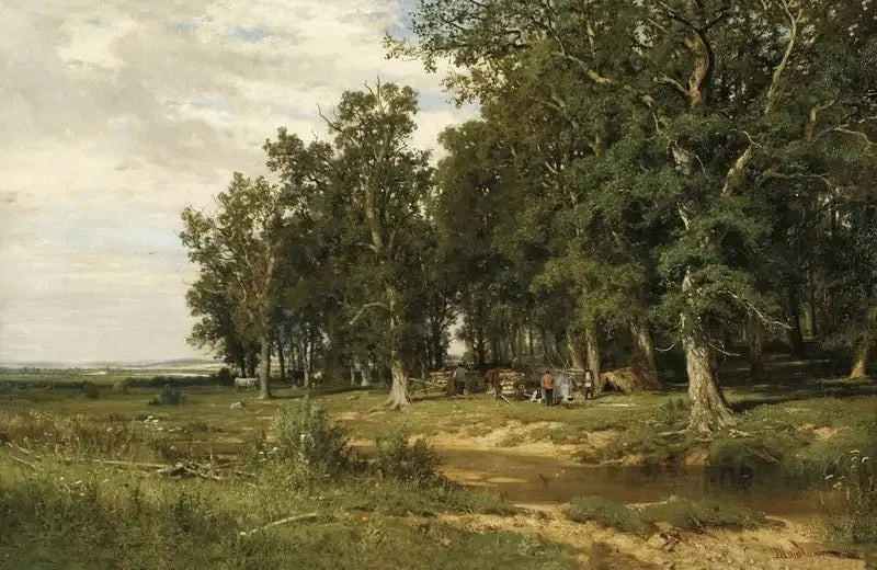 Tonte dans une chênaie - Ivan Chichkine image 1 reproduction de peinture à l’huile