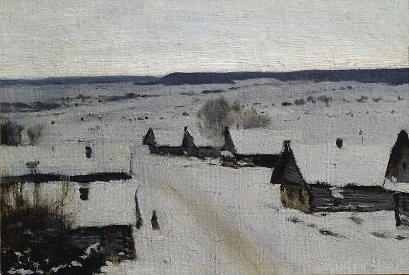 Village en hiver - Isaac Levitan