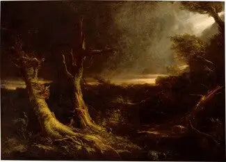 Tormenta en un bosque estadounidense - Thomas Cole