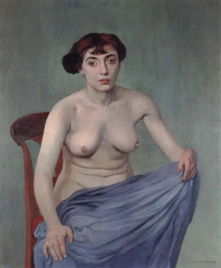 Torso con tela azul - Félix Vallotton