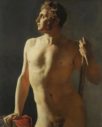 Torso (media figura pintada) - Jean-Auguste-Dominique Ingres