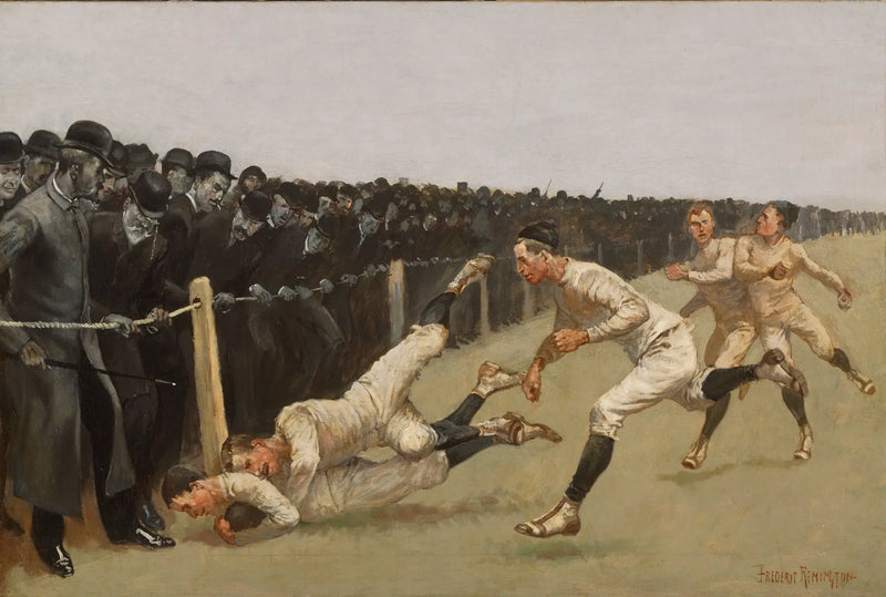 Touchdown, Yale contra Princeton, día de Acción de Gracias, 27 de noviembre de 1890, Yale 32, Princeton 0 - Frederic Remington