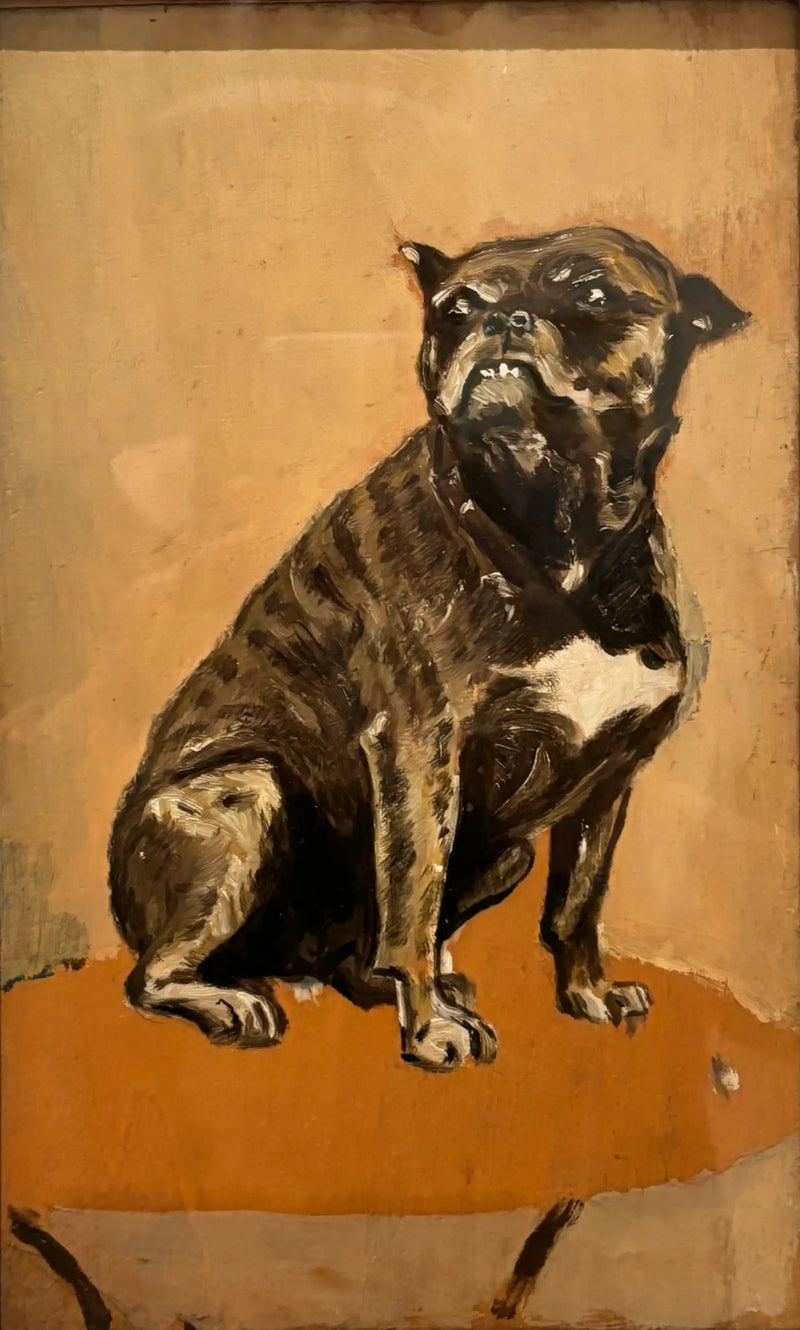 Tocar, sentado en una mesa - Henri de Toulouse-Lautrec