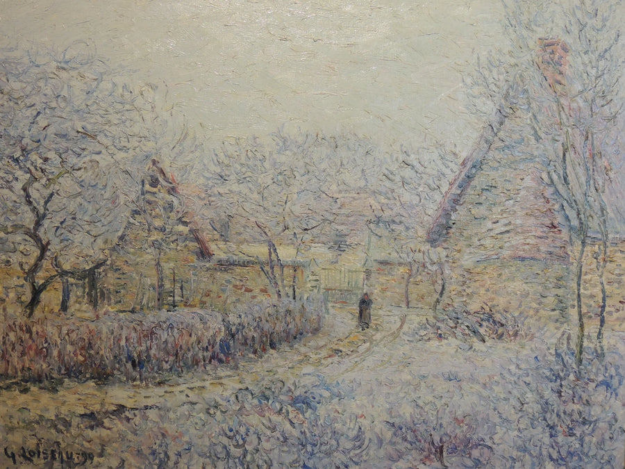 Tournedos sobre Sena, nieve, escarcha y niebla - Gustave Loiseau