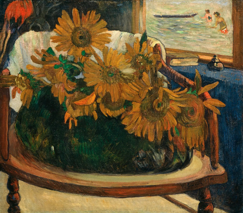 Girasoles en un sillón - Paul Gauguin