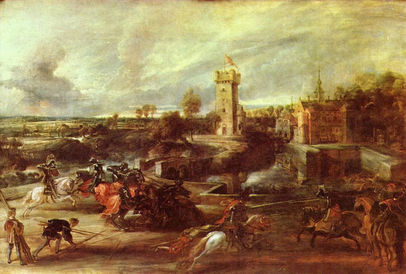 Torneo cerca de las fosas del castillo de Steen - Peter Paul Rubens