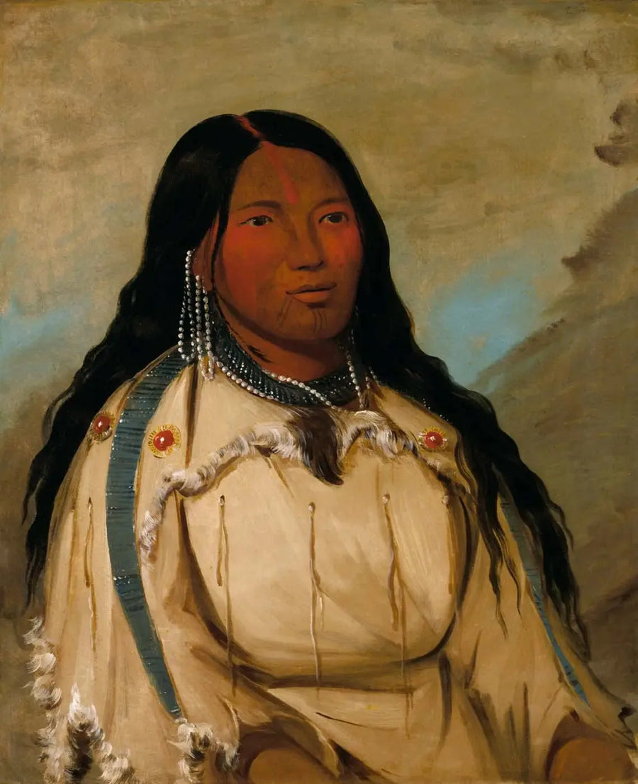 Tow-ée-ka-wet, una mujer grita - George Catlin
