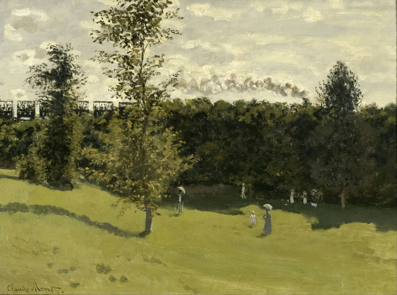 Tren en la campiña W153 - Claude Monet