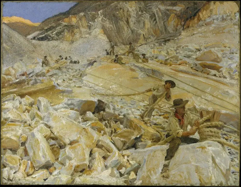 Transporte de mármol de las canteras de Carrara - John Singer Sargent