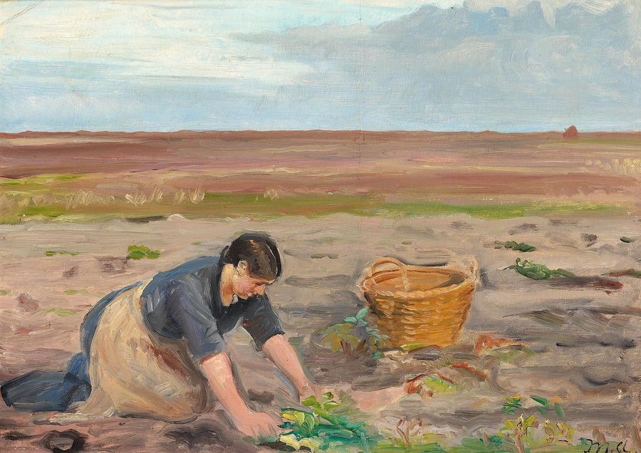Trabajando en el campo. - Michael Peter Ancher