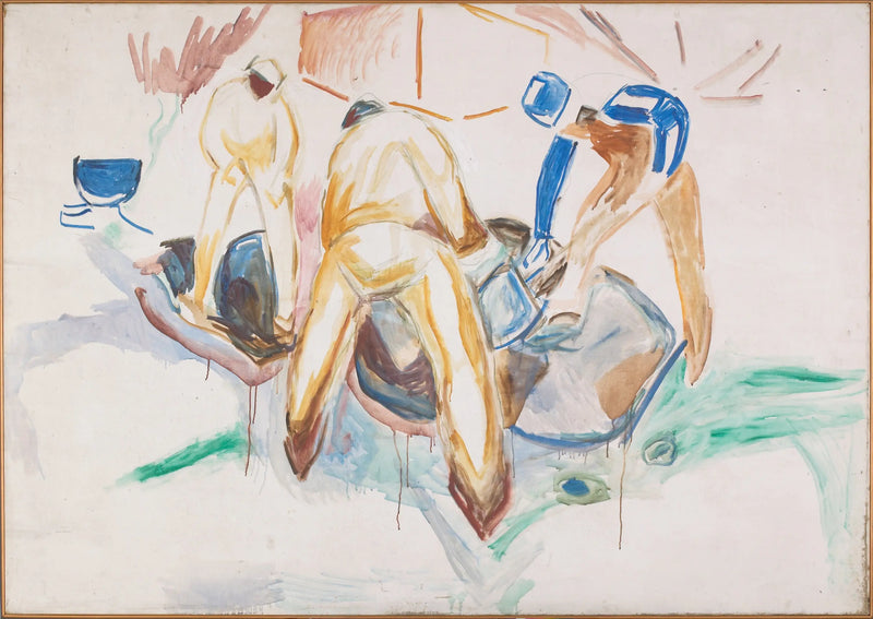 Trabajadores de la calle en la nieve - Edvard Munch