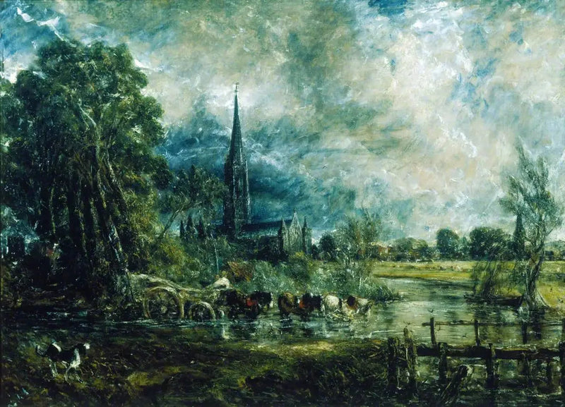 Cruce de río a nivel de agua de la corriente Avon - John Constable