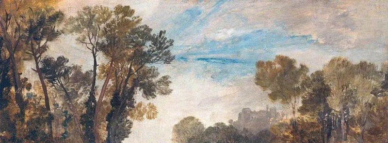 Copas de árboles y cielo, Castillo de Guildford(?), Noche - J. M. W. Turner