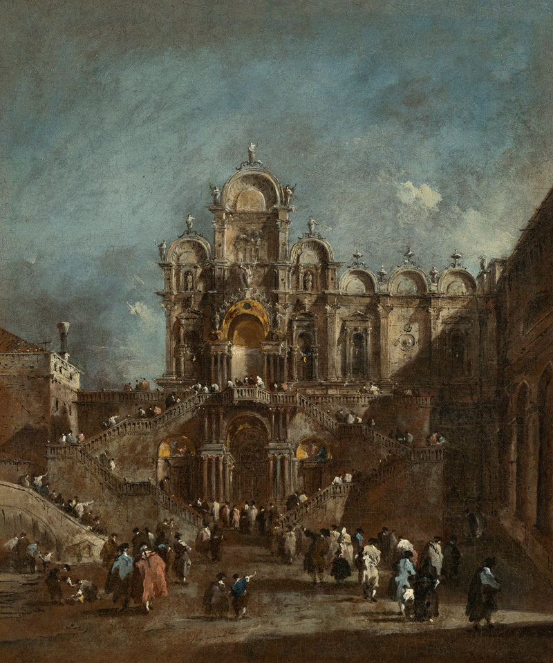 Tribune temporal en el Campo San Zanipolo, Venecia - Francesco Guardi
