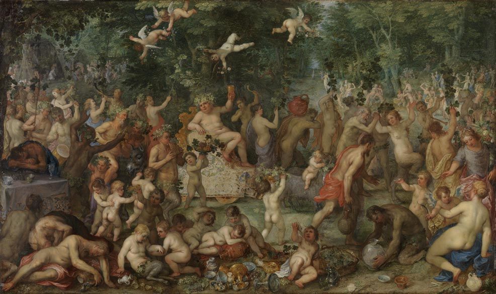 Triomphe de Bacchus - Jan Brueghel l'Ancien image 1 copie peinte à la main à l’huile