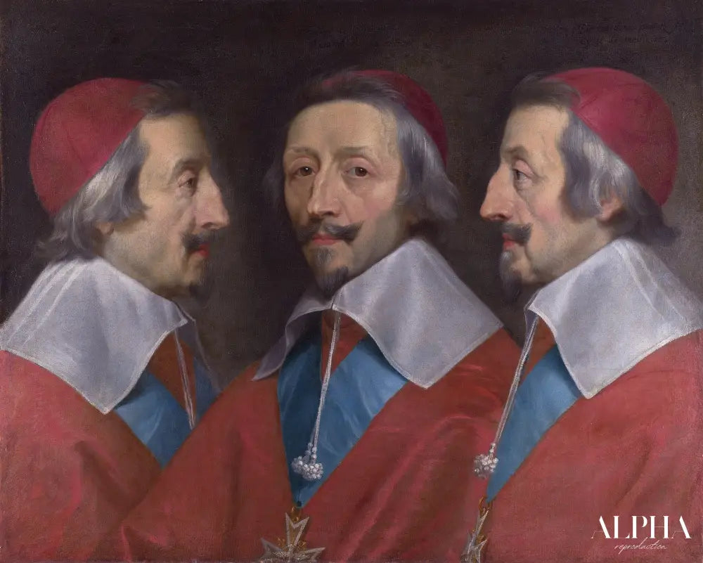 Triple portrait du Cardinal de Richelieu - Philippe de Champaigne - Reproductions de tableaux et peintures haut de gamme