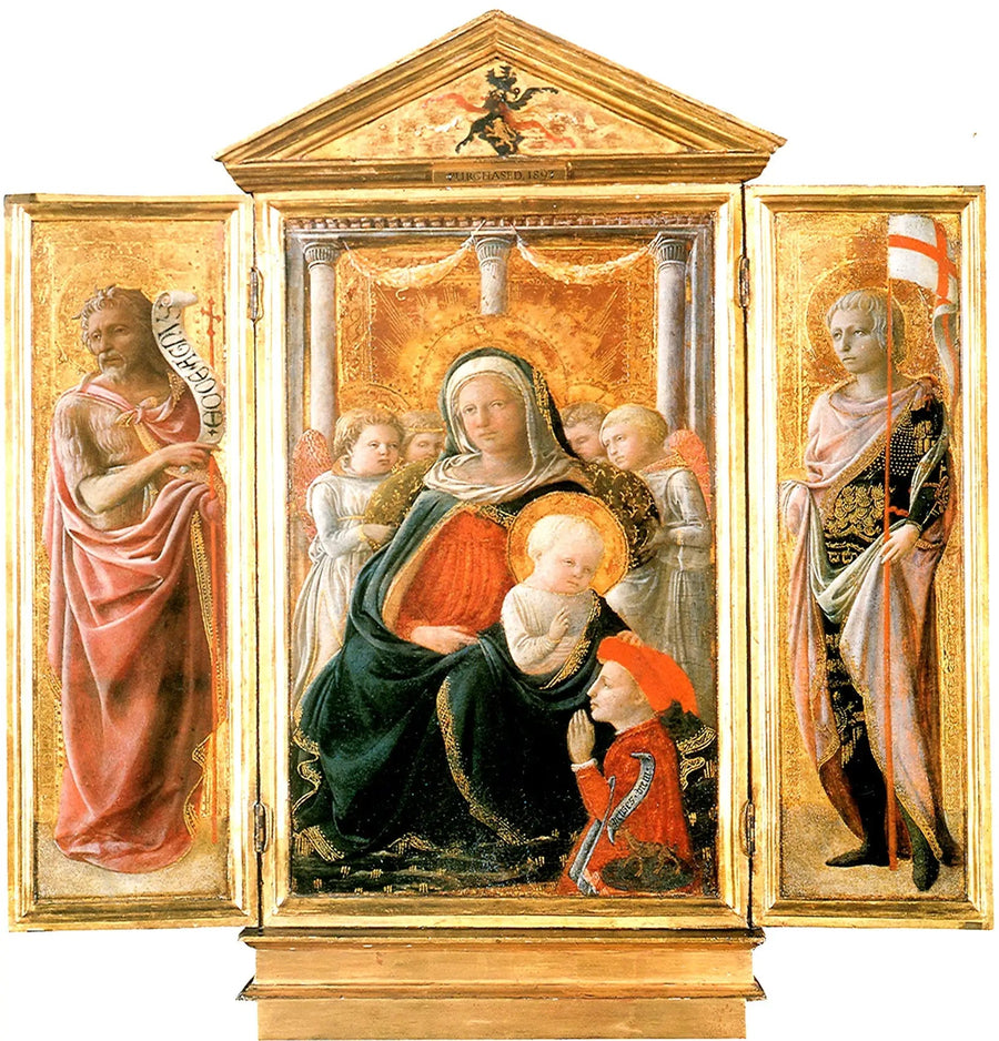Tríptico de la Virgen de la Humildad con Santos - Fra Filippo Lippi