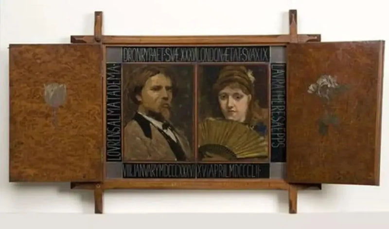 Tríptico con retrato del pintor Lawrence Alma Tadema y de su segunda esposa - Lawrence Alma-Tadema