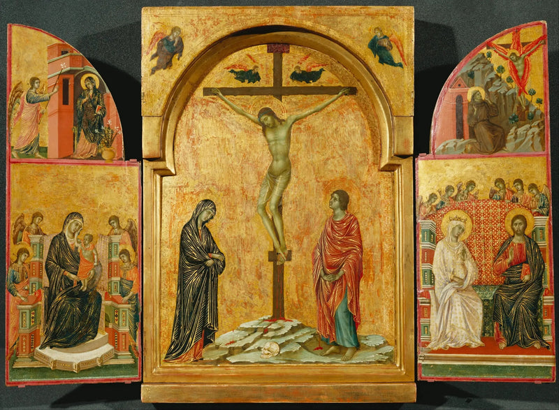 Tríptico: Crucifixión y otras escenas - Duccio di Buoninsegna