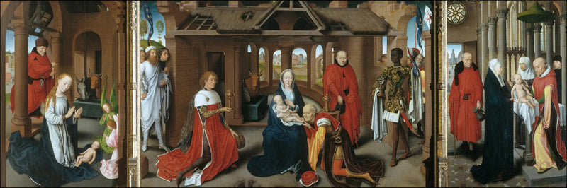 Tríptico de la Adoración de los Reyes Magos - Hans Memling