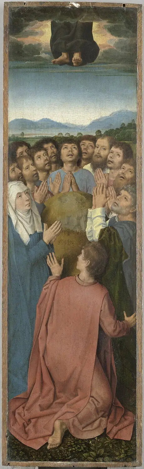 Tríptico de la Resurrección: La Ascensión de Cristo - Hans Memling