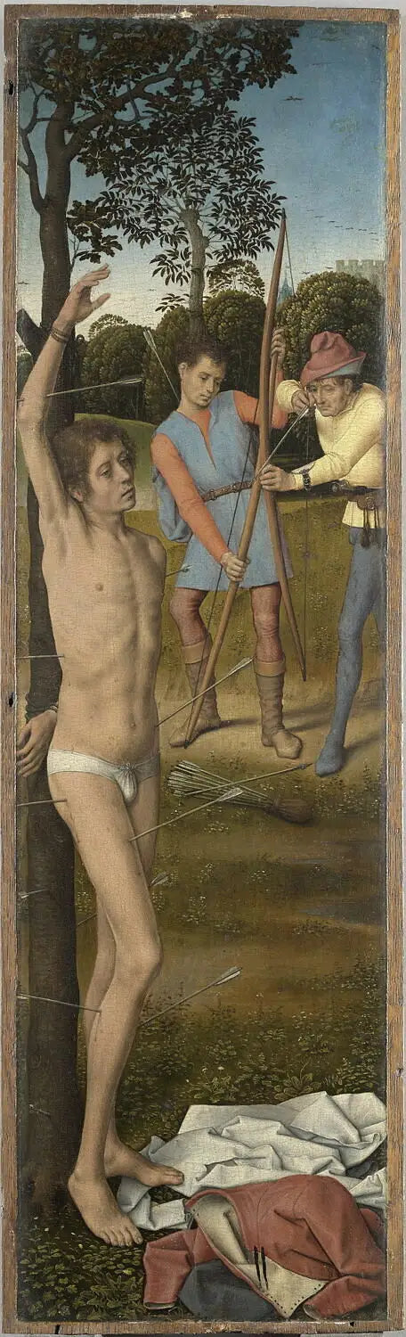 Tríptico de la Resurrección: El martirio de san Sebastián - Hans Memling