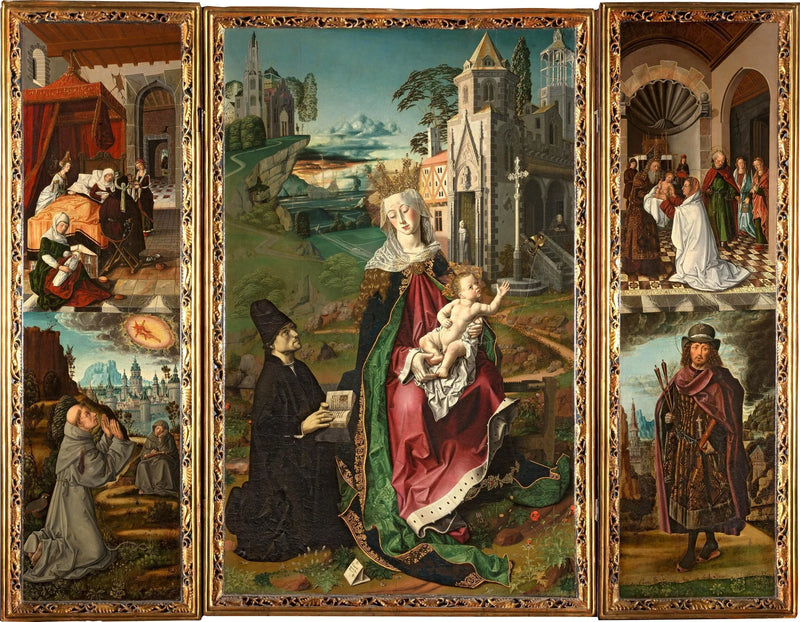 Tríptico de la Virgen de Montserrat - Bartolomé Bermejo