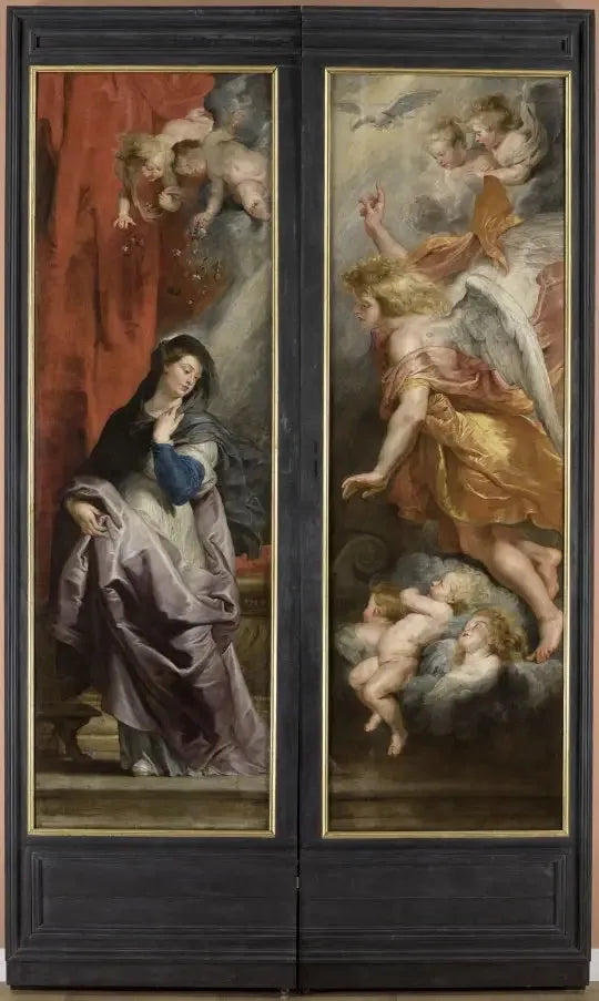Tríptico de San Esteban: Anunciación - Peter Paul Rubens