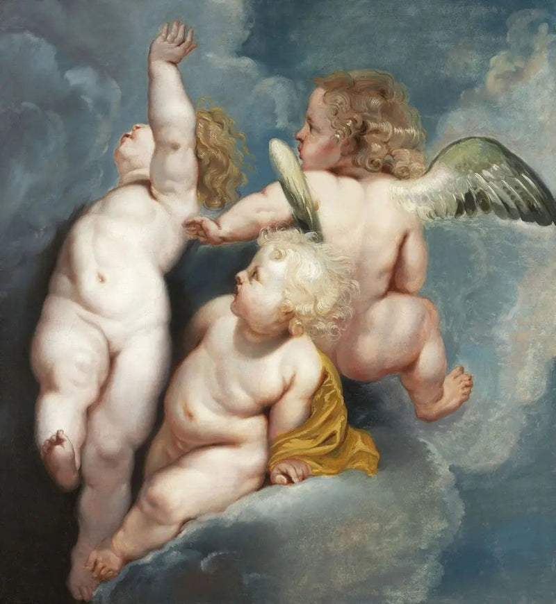 Tres ángeles flotando - Peter Paul Rubens