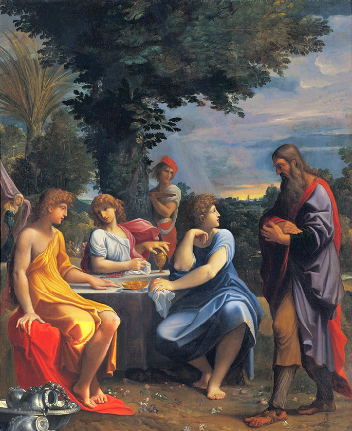 Tres ángeles visitan a Abraham - Ludovico Carracci