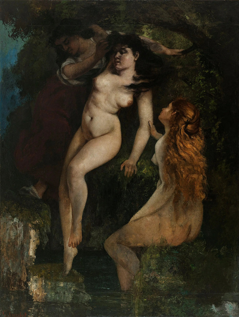 Tres bañistas - Gustave Courbet