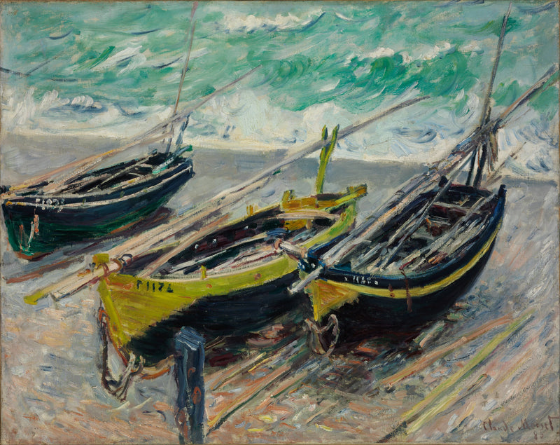 Tres barcos pesqueros W1029 - Claude Monet