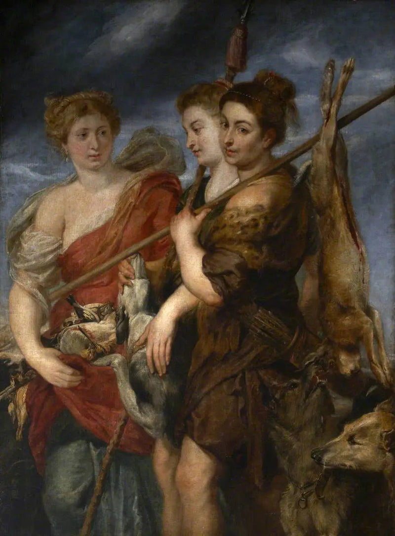 Tres cazadoras regresando de la caza - Peter Paul Rubens