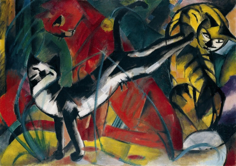 Tres gatos - Franz Marc
