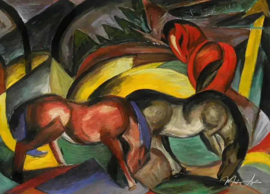 Tres caballos I - Franz Marc