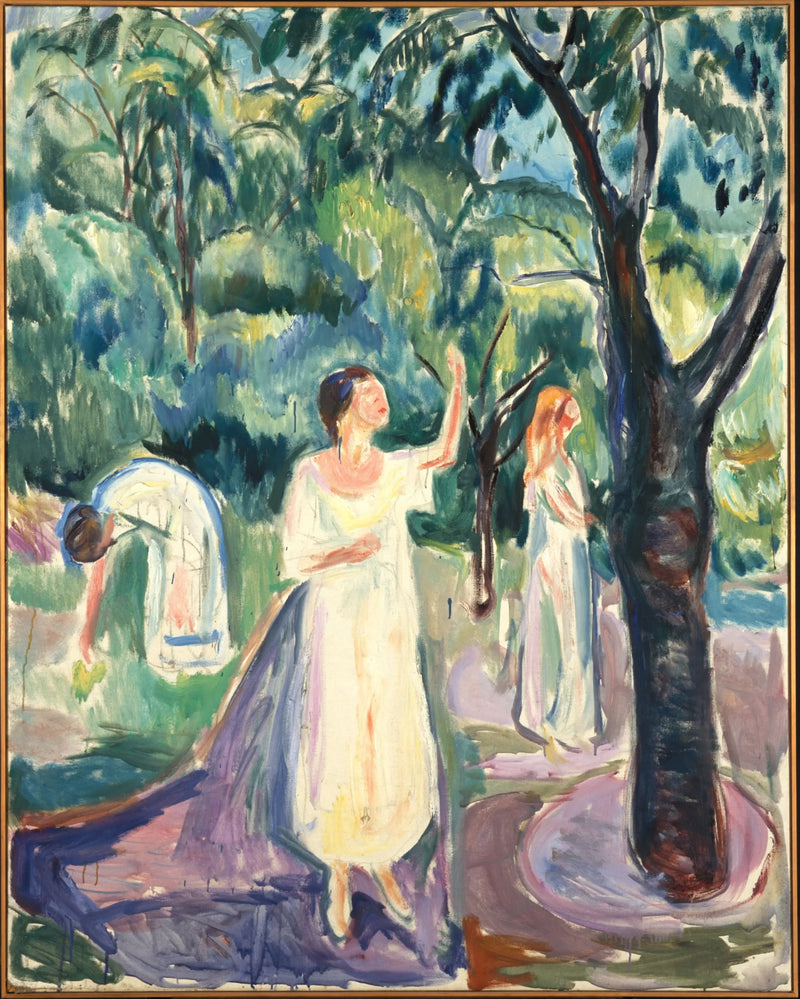 Tres Mujeres en el jardín - Edvard Munch