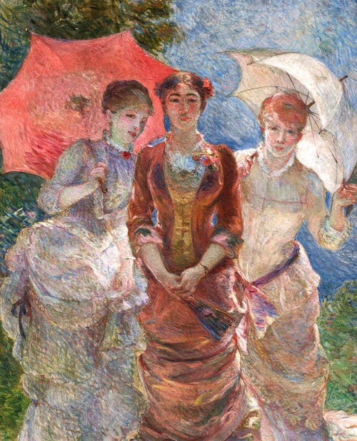 Tres Mujeres con Sombrillas - Marie Bracquemond