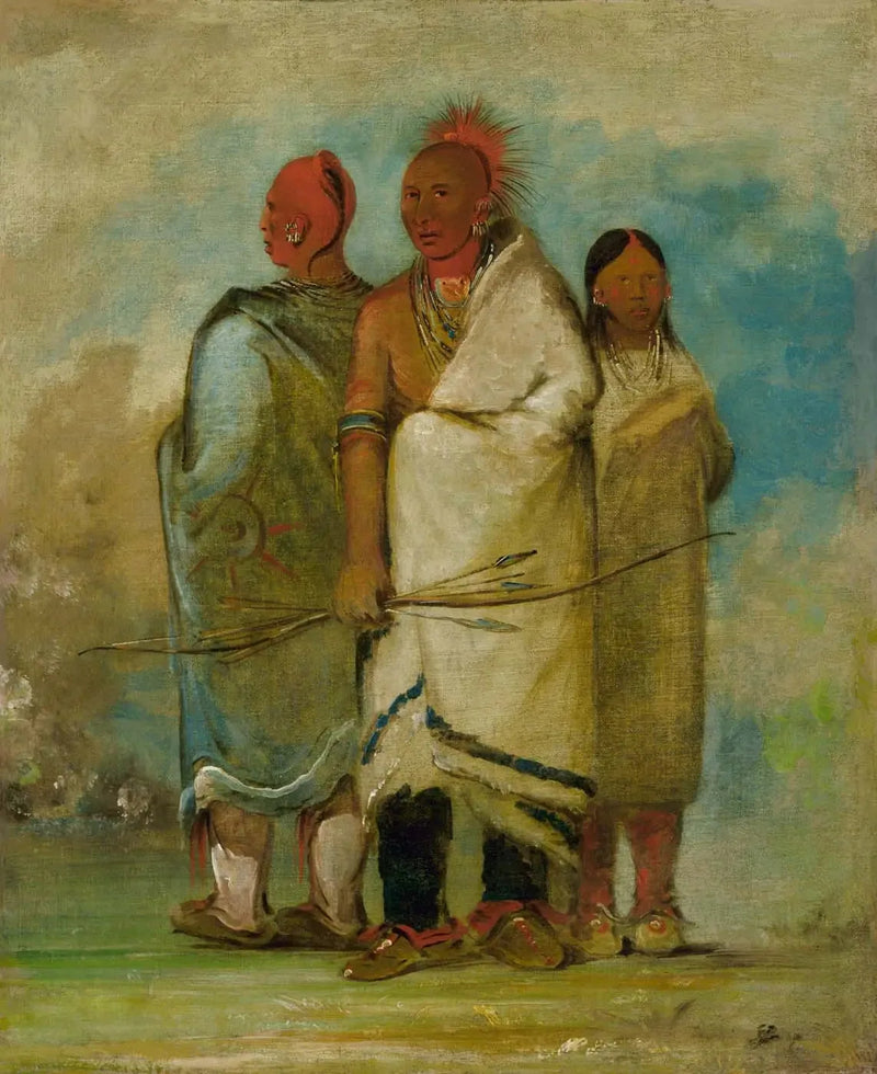 Tres Indios Zorros - George Catlin