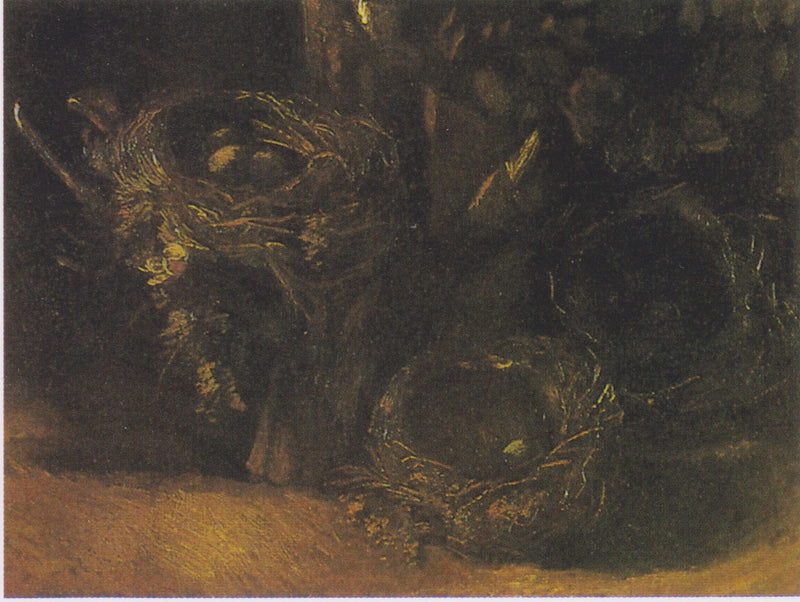 Naturaleza muerta con tres nidos de pájaros - Vincent van Gogh