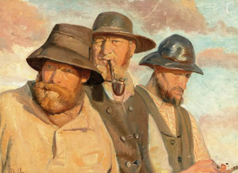 Tres pescadores de Skagen. -Michael Peter Ancher