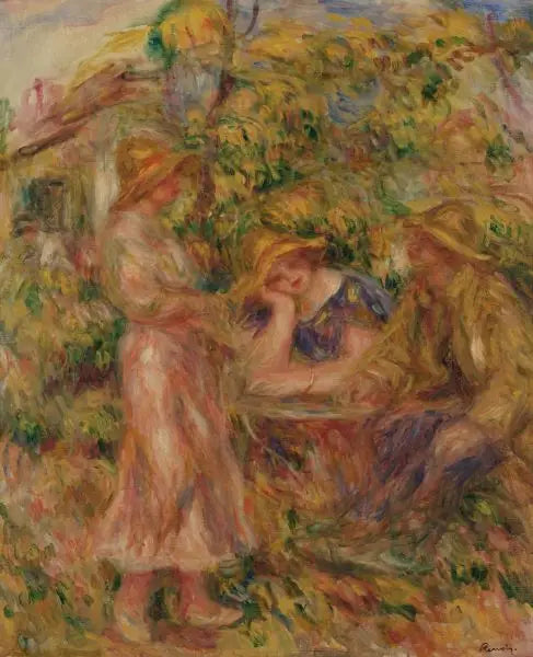 Tres personajes en un paisaje - Pierre-Auguste Renoir