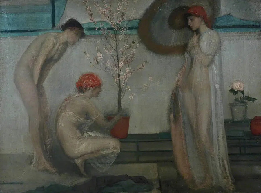 Tres personajes: rosa y gris - James Abbott McNeill Whistler