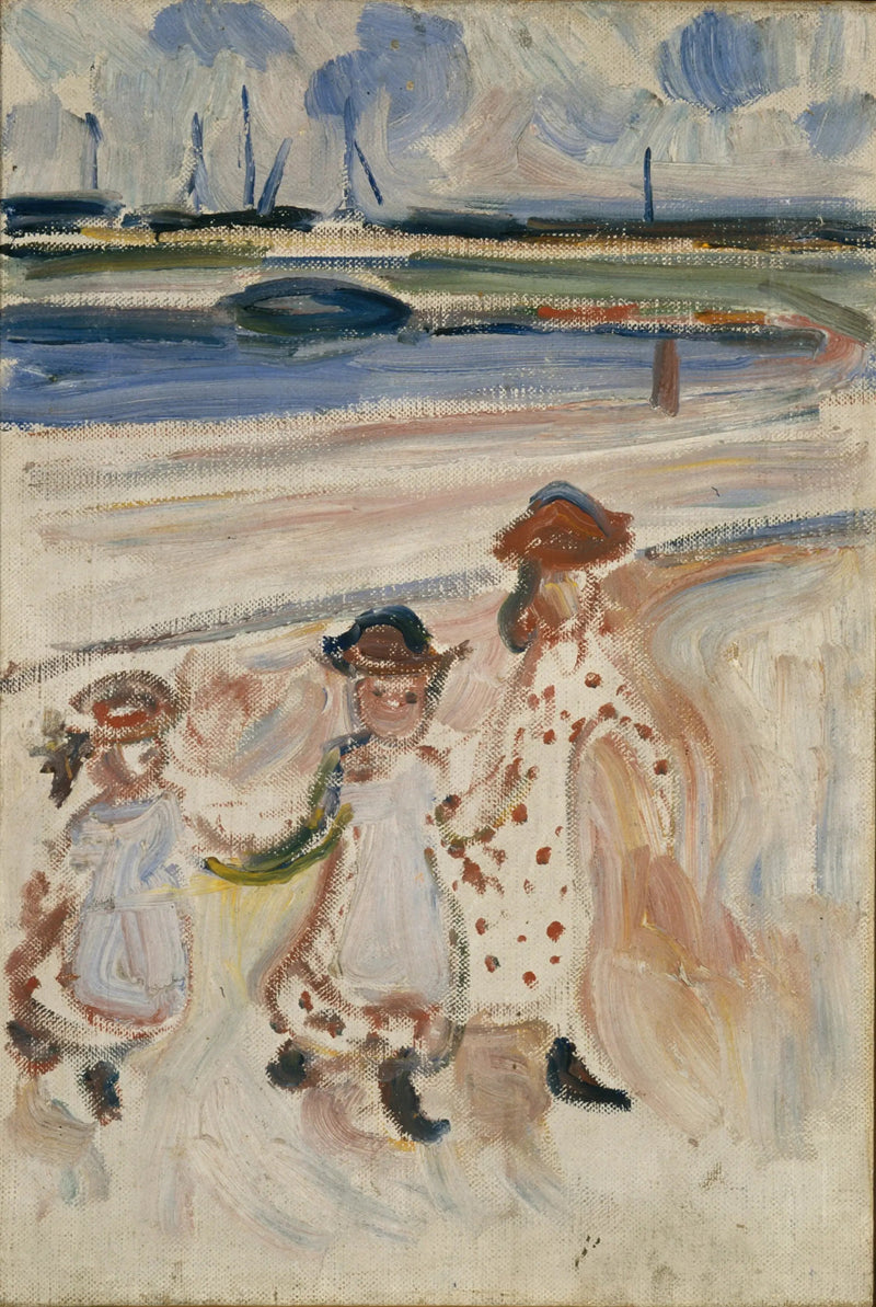 Tres Niñas en la playa - Edvard Munch