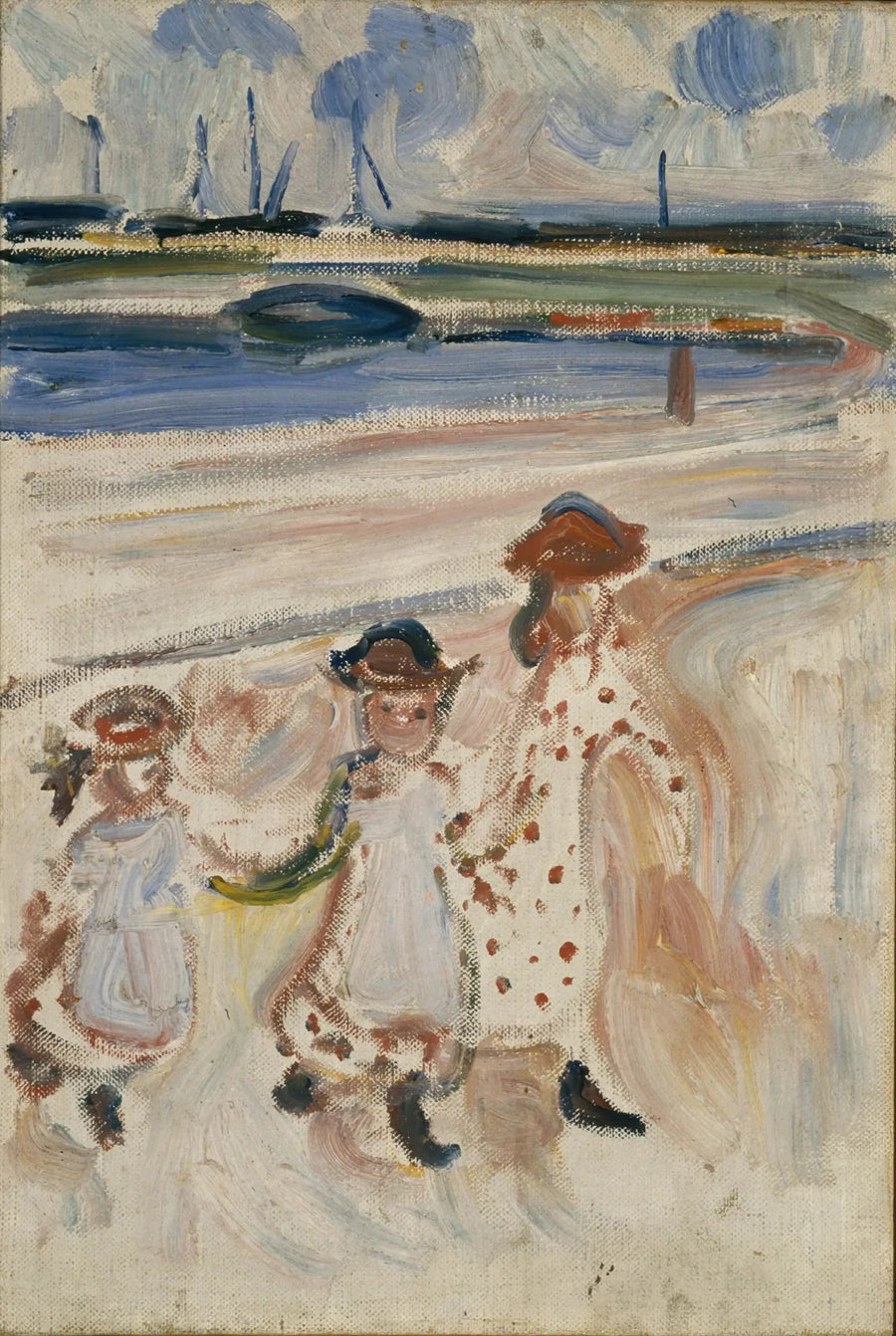 Tres Niñas en la playa - Edvard Munch