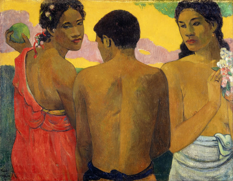 Tres tahitianos, o Conversación - Paul Gauguin