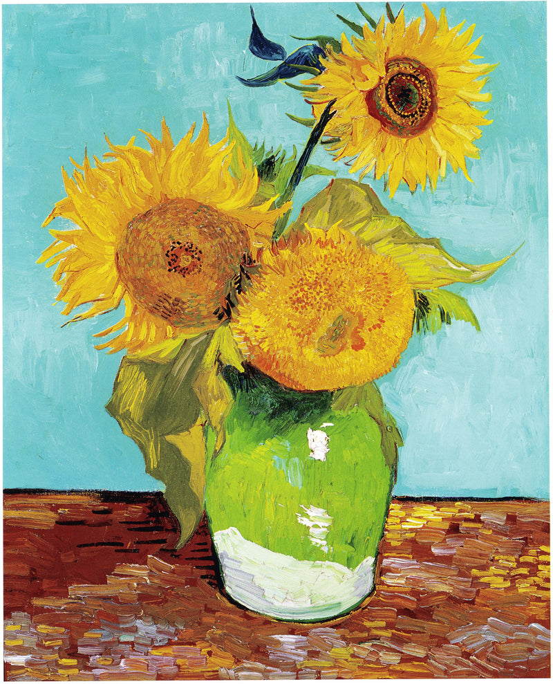 Tres girasoles en un jarrón - Vincent van Gogh