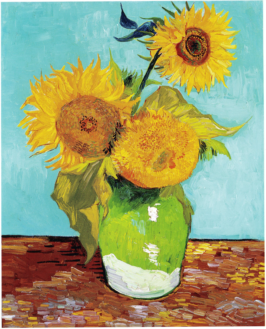 Tres girasoles en un jarrón - Vincent van Gogh