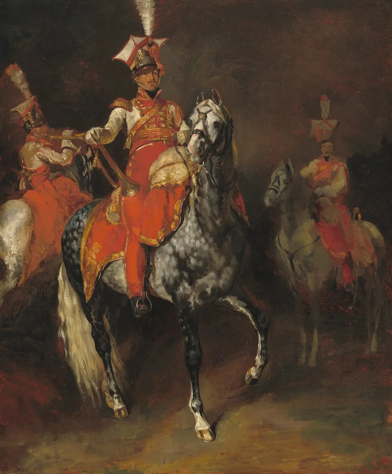 Trompetistas a caballo de la Guardia Imperial de Napoleón - Théodore Géricault
