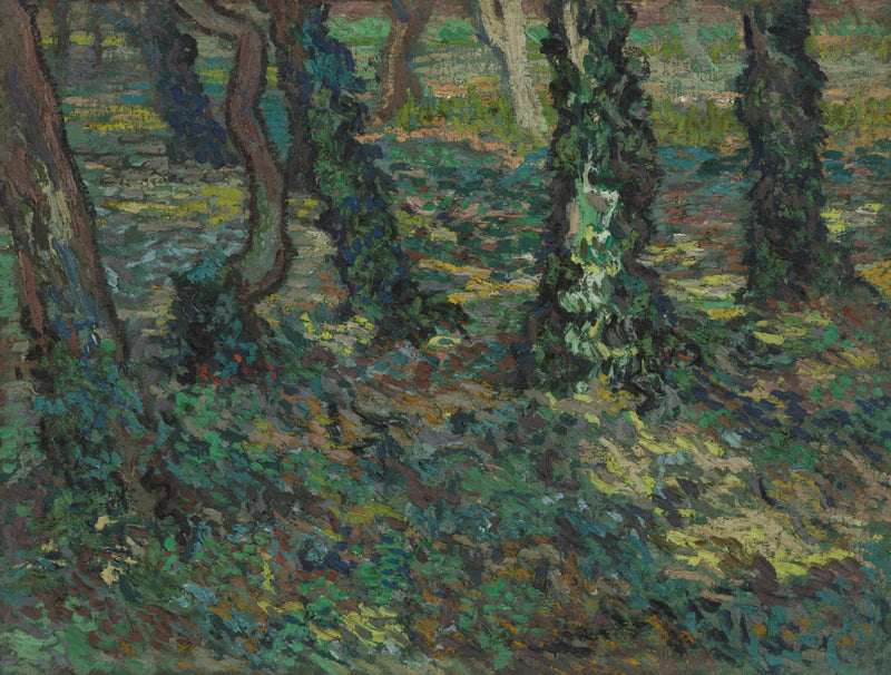 Troncos de árboles con hiedra - Vincent van Gogh