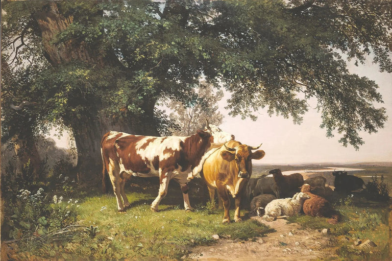 Rebaño bajo los árboles - Ivan Chichkine